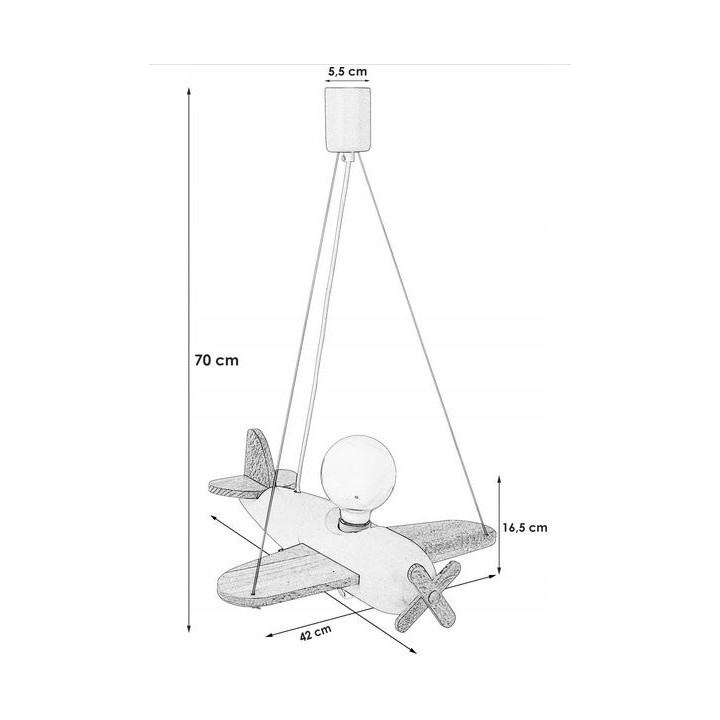 Hanging lamp Clipper natural-blue