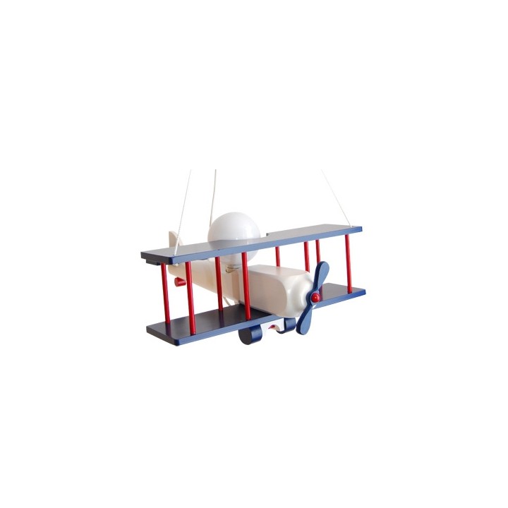 Hanging lamp Aeroplane large navy-white-red