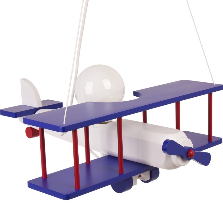 Hanging lamp Aeroplane large navy-white-red