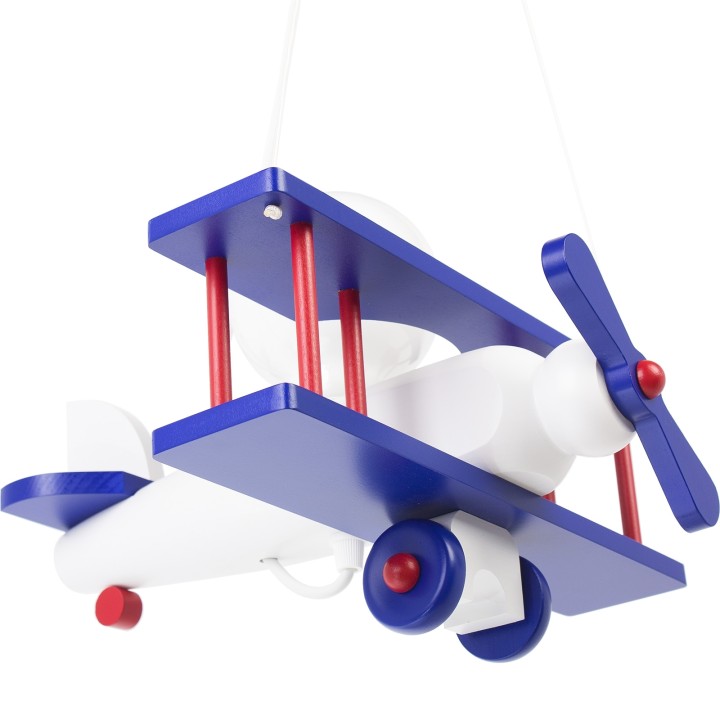 Hanging lamp Aeroplane small blue-white-red