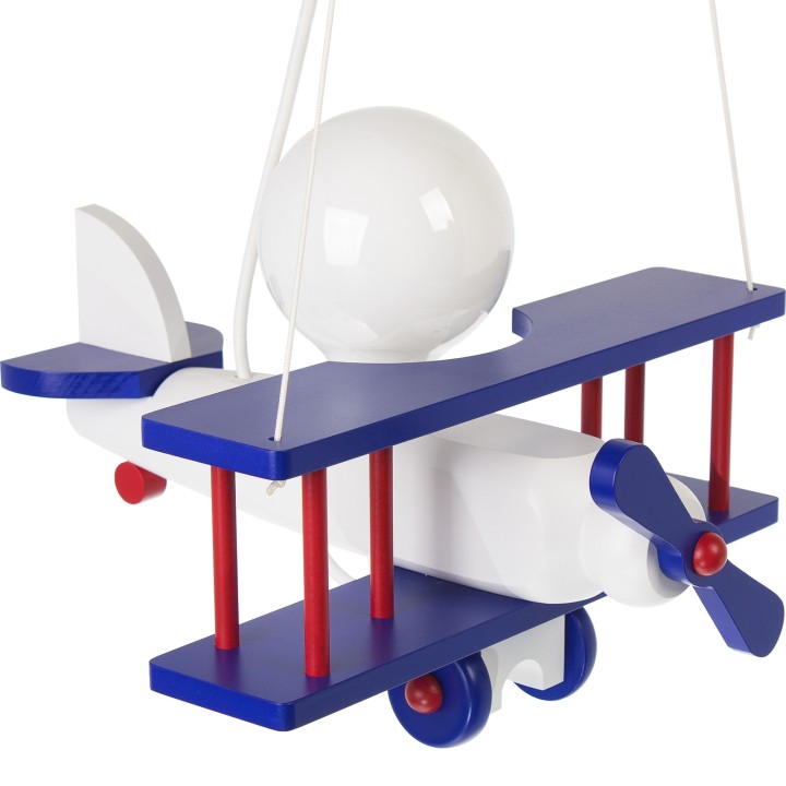 Hanging lamp Aeroplane small blue-white-red