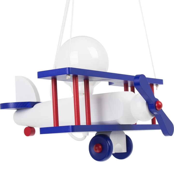 Hanging lamp Aeroplane small blue-white-red