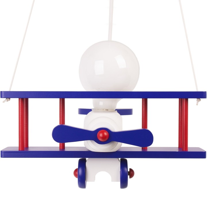 Hanging lamp Aeroplane small blue-white-red