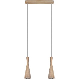 Hanging lamp oak Vegas 2p
