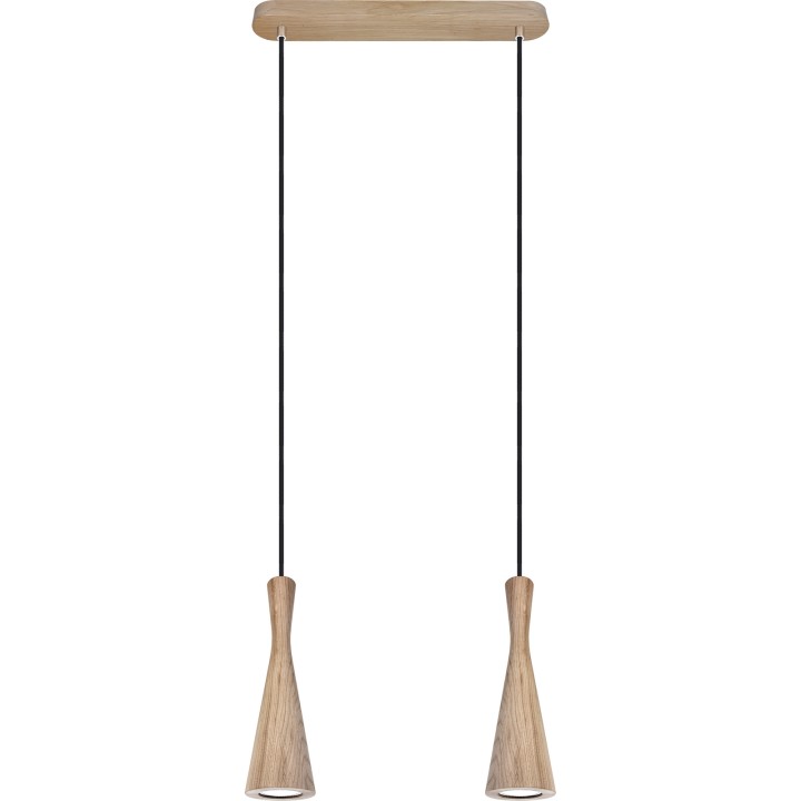 Hanging lamp oak Vegas 2p