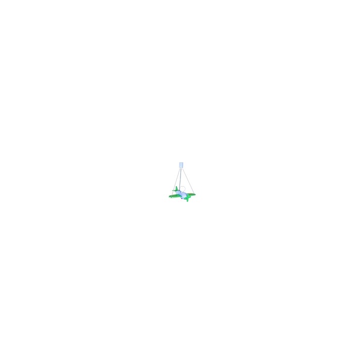 Hanging lamp Clipper green-blue