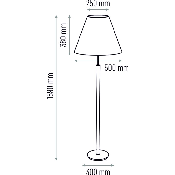 Floor lamp Venus - grey