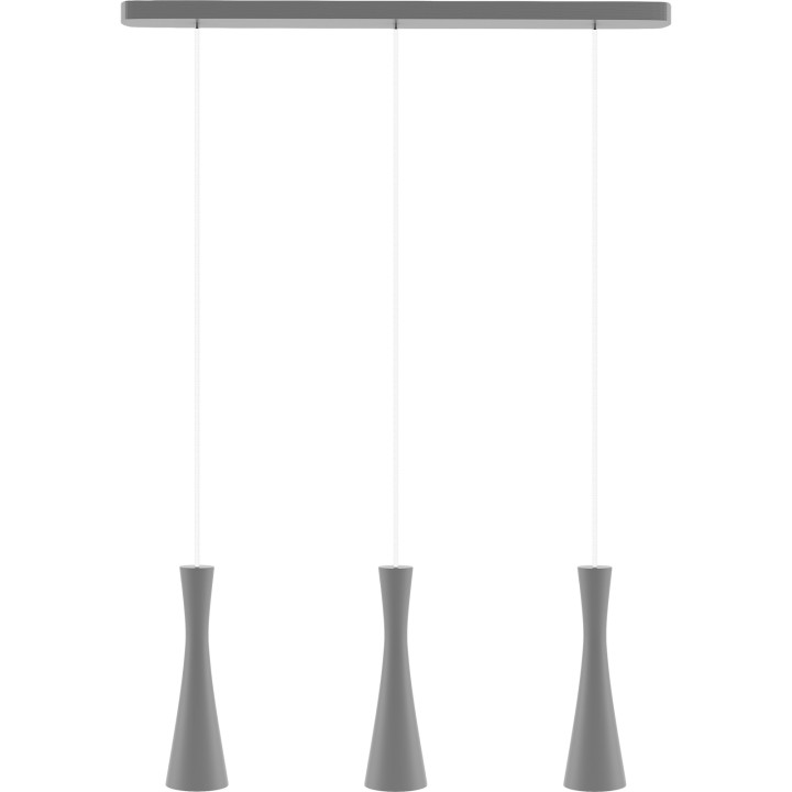 Hanging lamp grey Vegas 3 tr