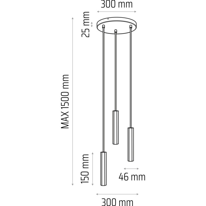 Madera Hexa hangs 3 l grey