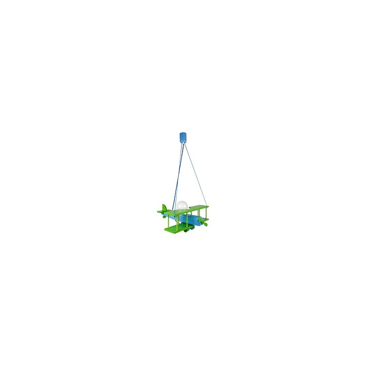 Hanging lamp Plane large green-blue