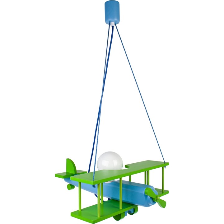 Hanging lamp Plane large green-blue