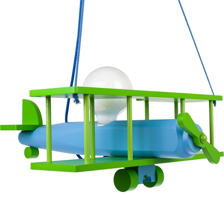 Hanging lamp Plane large green-blue