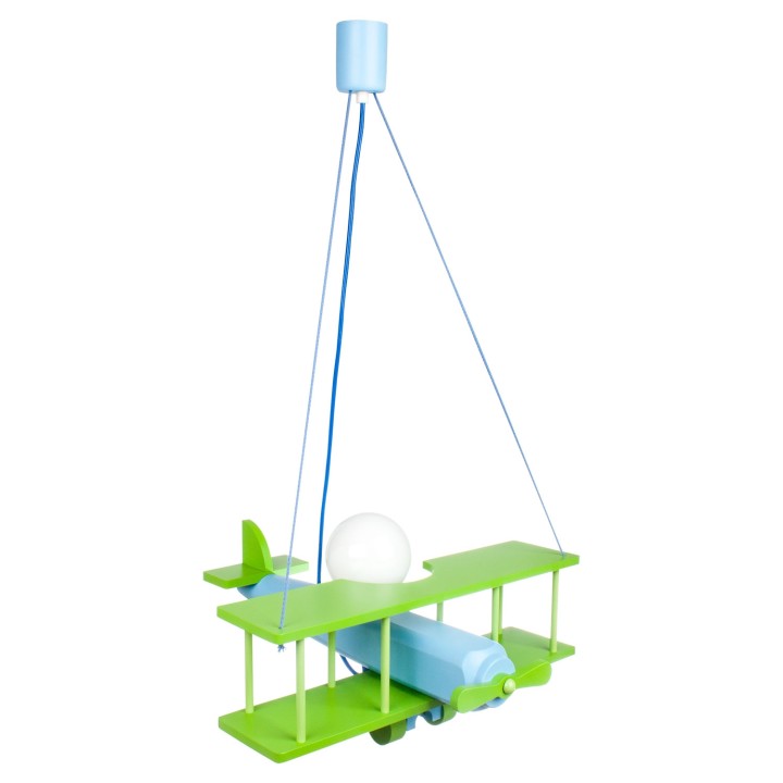 Hanging lamp Plane large green-blue