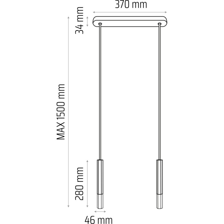 Hanging lamp Madera2 Hexa 2 l grey