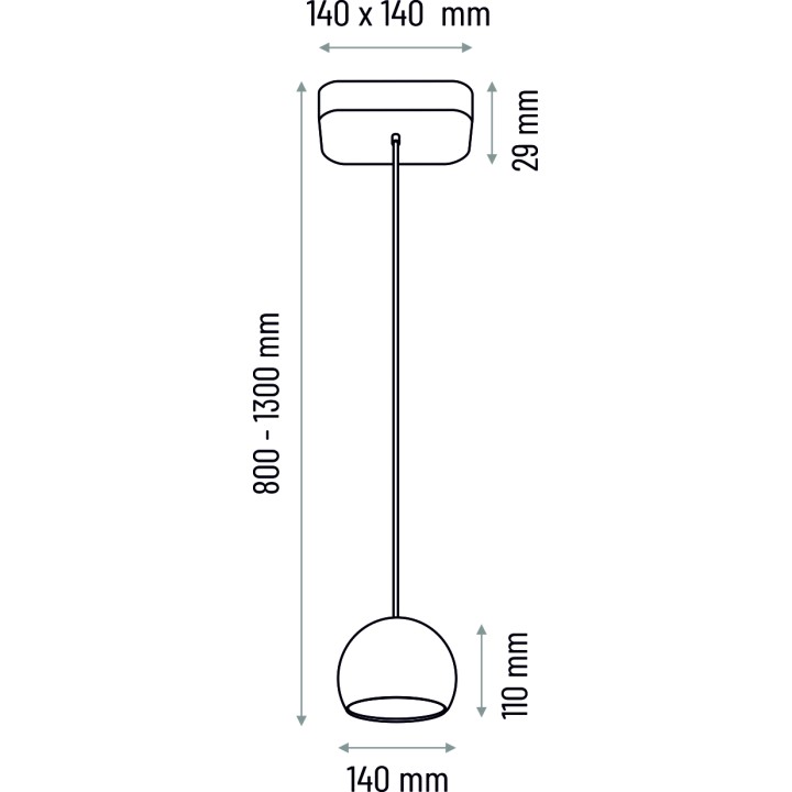 Hanging lamp white Balli Balle 1p