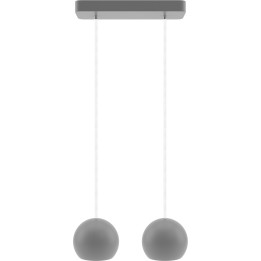 Hanging lamp grey Balli Balle 2p