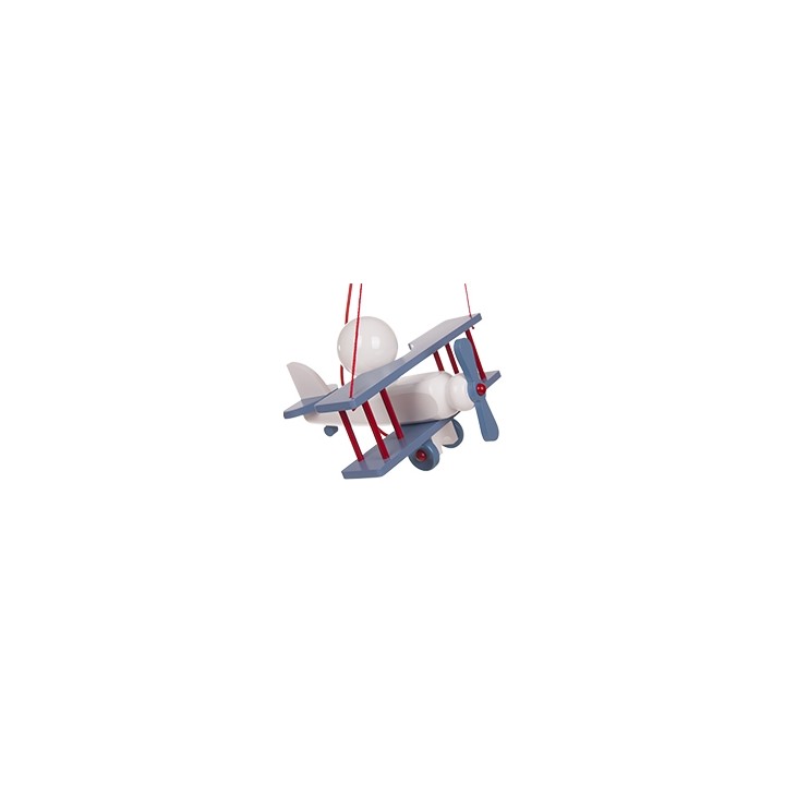 Hanging lamp Aeroplane small blue-white-red