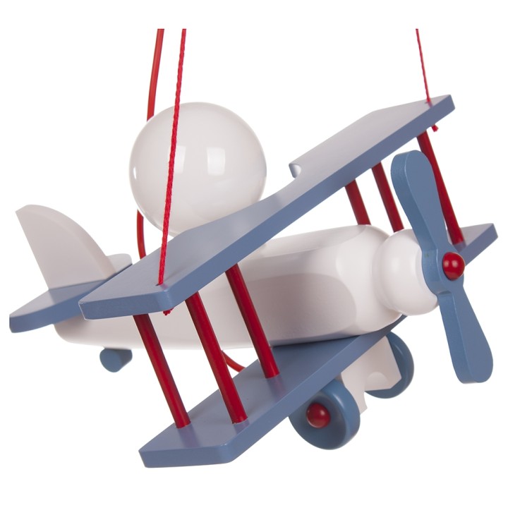 Hanging lamp Aeroplane small blue-white-red