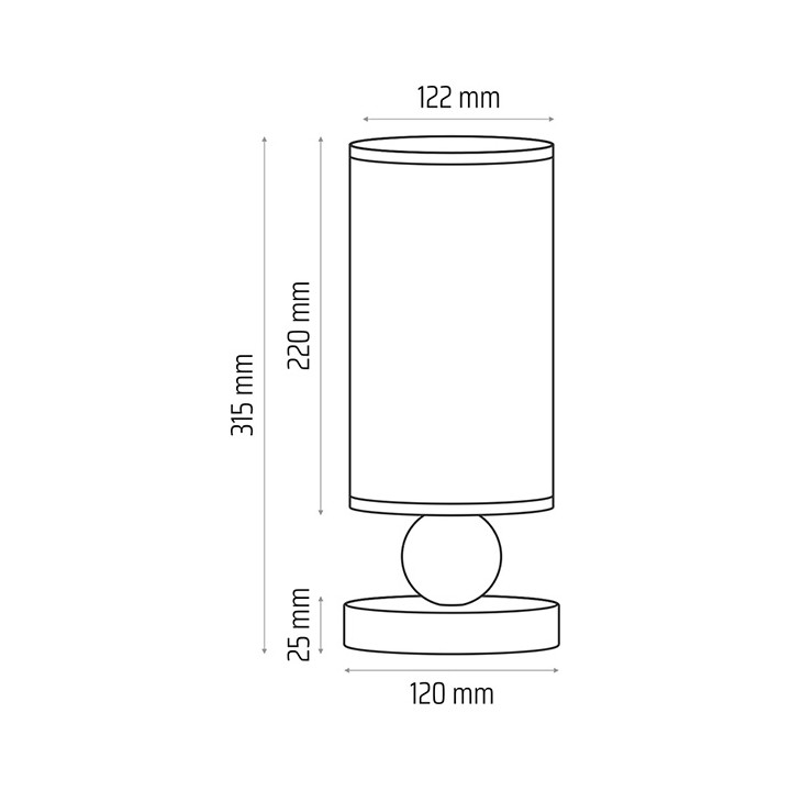 Bolla beige night lamp