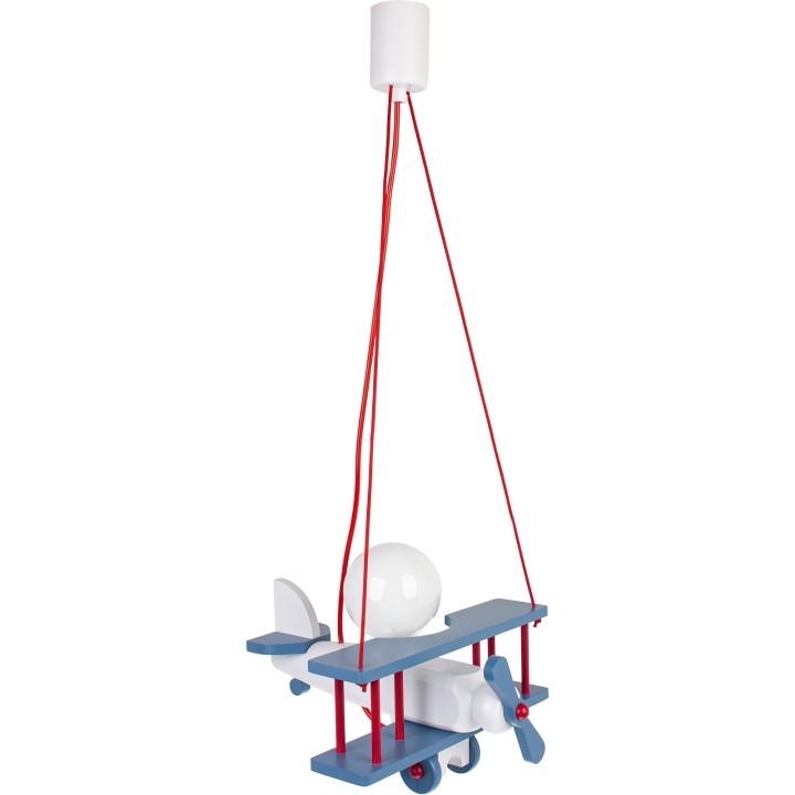 Hanging lamp Aeroplane small blue-white-red