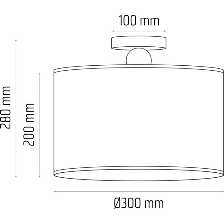 Bolla grey ceiling lamp