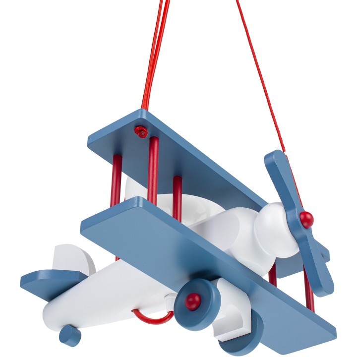 Hanging lamp Aeroplane small blue-white-red