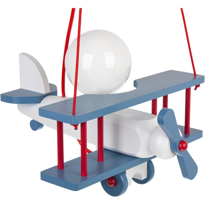 Hanging lamp Aeroplane small blue-white-red