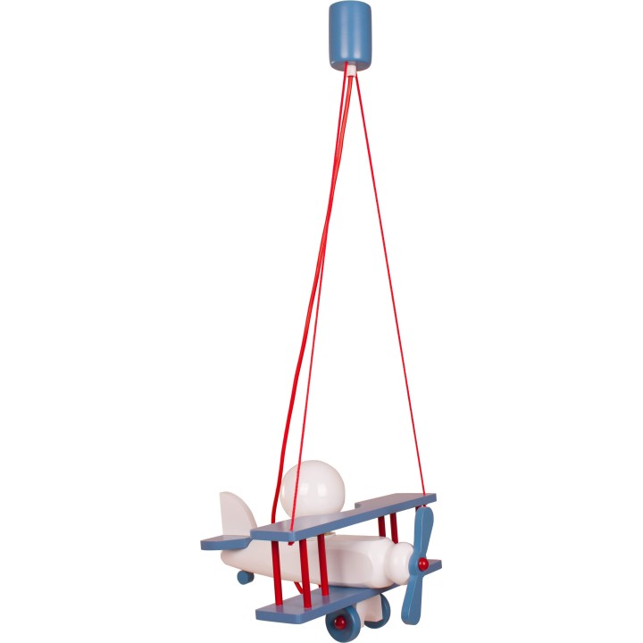 Hanging lamp Aeroplane small blue-white-red