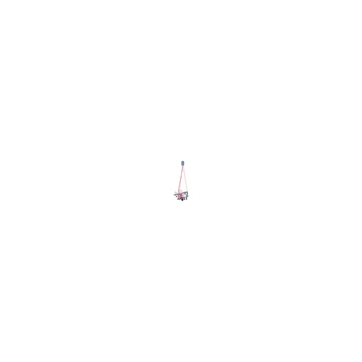 Hanging lamp Aeroplane small blue-white-red