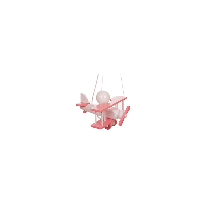 Hanging lamp Aeroplane small pink and white
