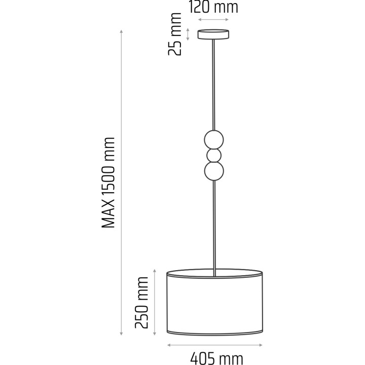 Hanging lamp Bolla fi40 beige