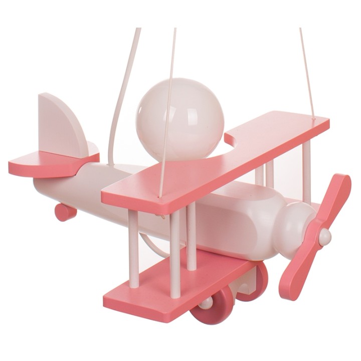 Hanging lamp Aeroplane small pink and white