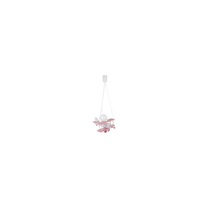 Hanging lamp Aeroplane small pink and white