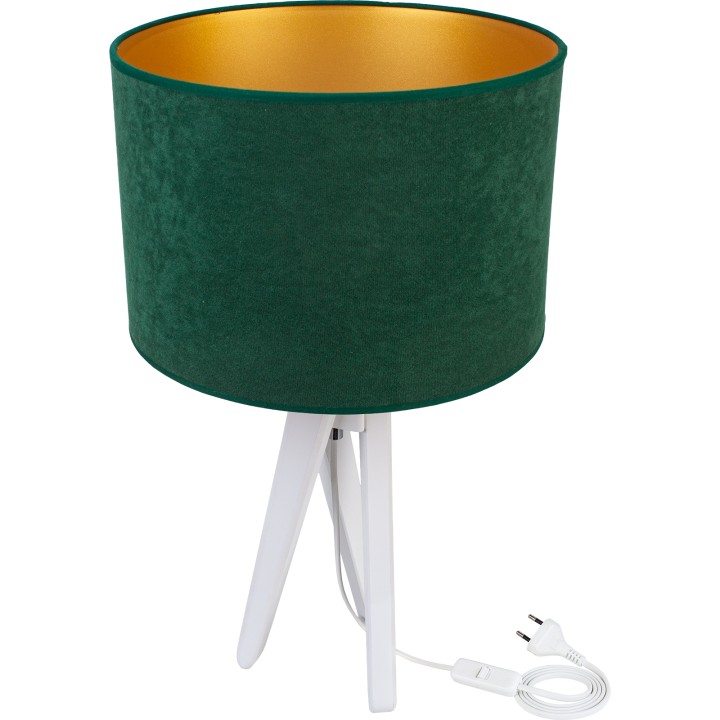 Table lamp white TRIVET bottle green