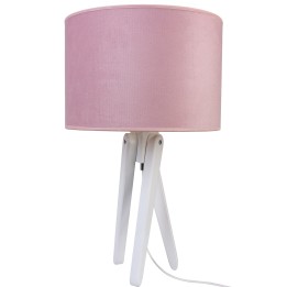 Table lamp white TRIVET powder pink