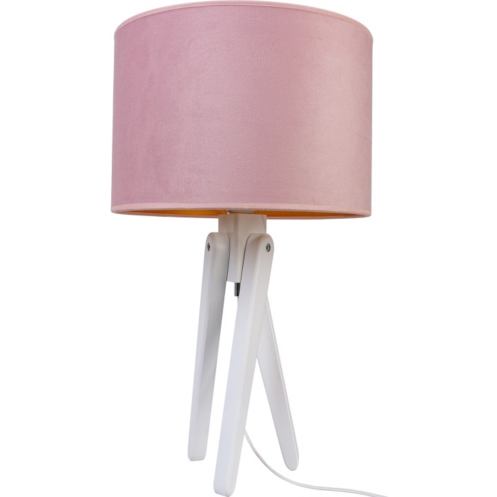 Table lamp white TRIVET powder pink