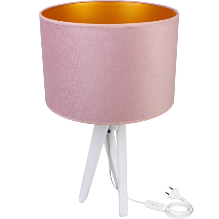 Table lamp white TRIVET powder pink