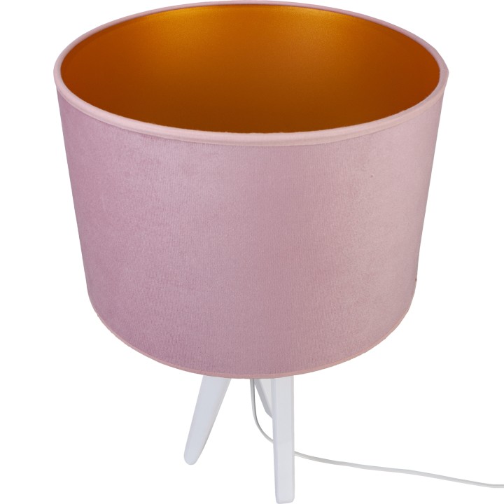 Table lamp white TRIVET powder pink
