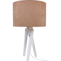 Table lamp white TRIVET beige