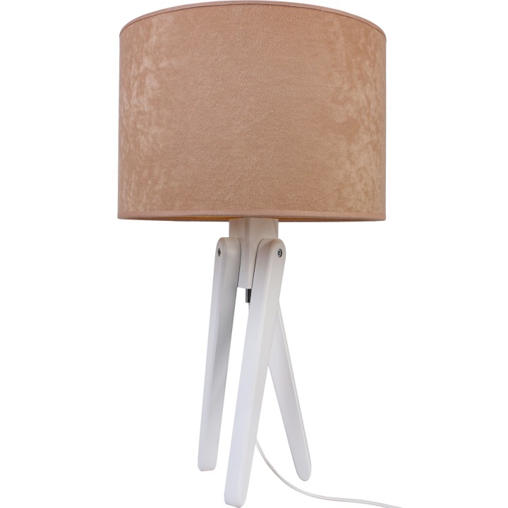 Table lamp white TRIVET beige