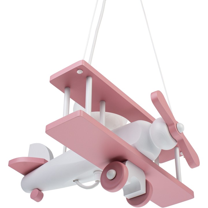 Hanging lamp Aeroplane small pink and white