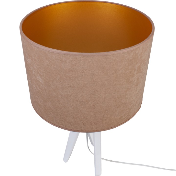 Table lamp white TRIVET beige