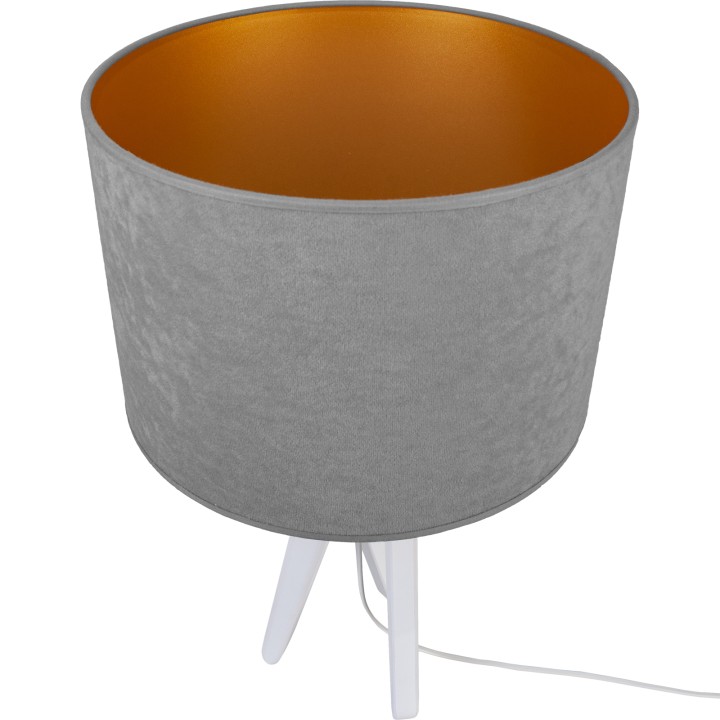 Table lamp white TRIVET grey