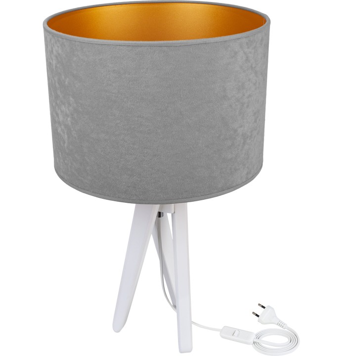 Table lamp white TRIVET grey