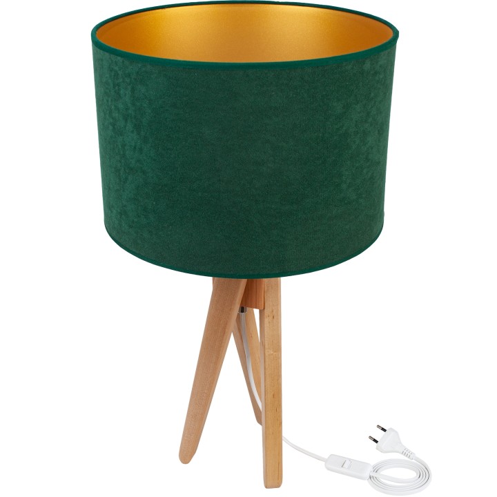 Natural table lamp TRIVET bottled green