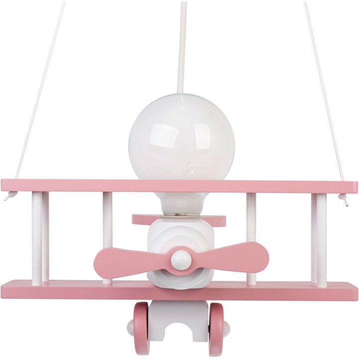 Hanging lamp Aeroplane small pink and white
