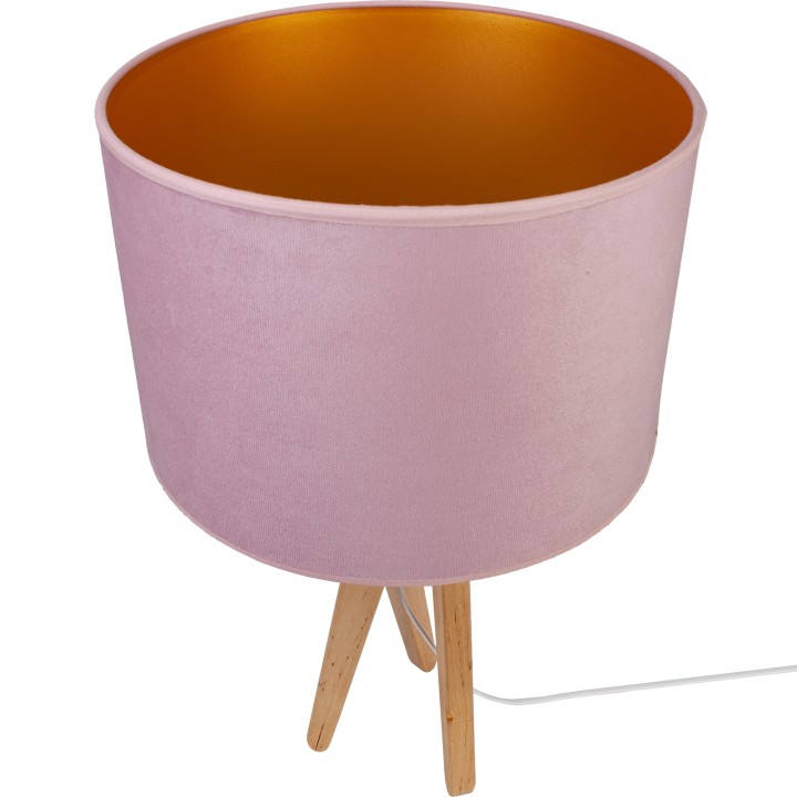 Natural table lamp TRIVET powder pink