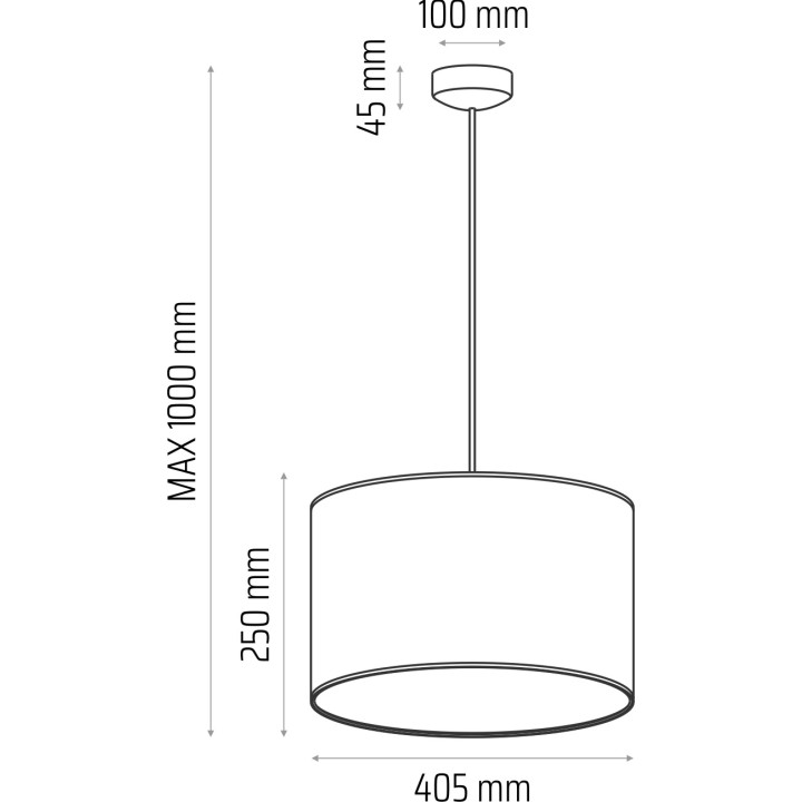 Hanging lamp CLASSIC fi 40 powder roses