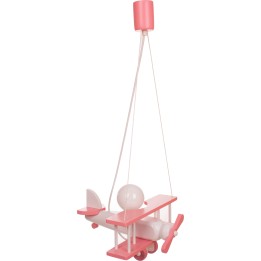 Hanging lamp Aeroplane small pink and white
