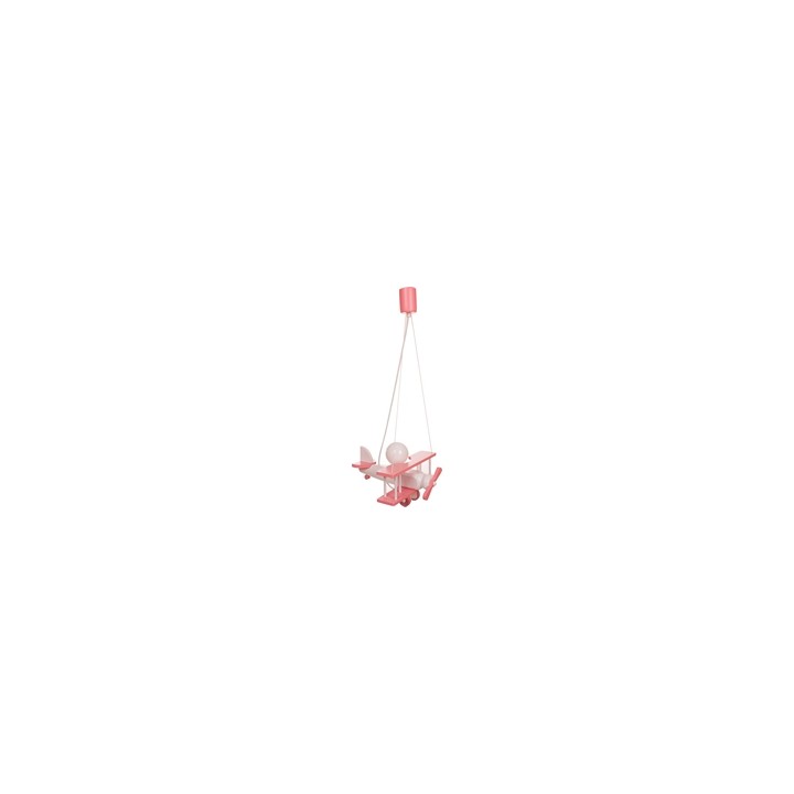 Hanging lamp Aeroplane small pink and white